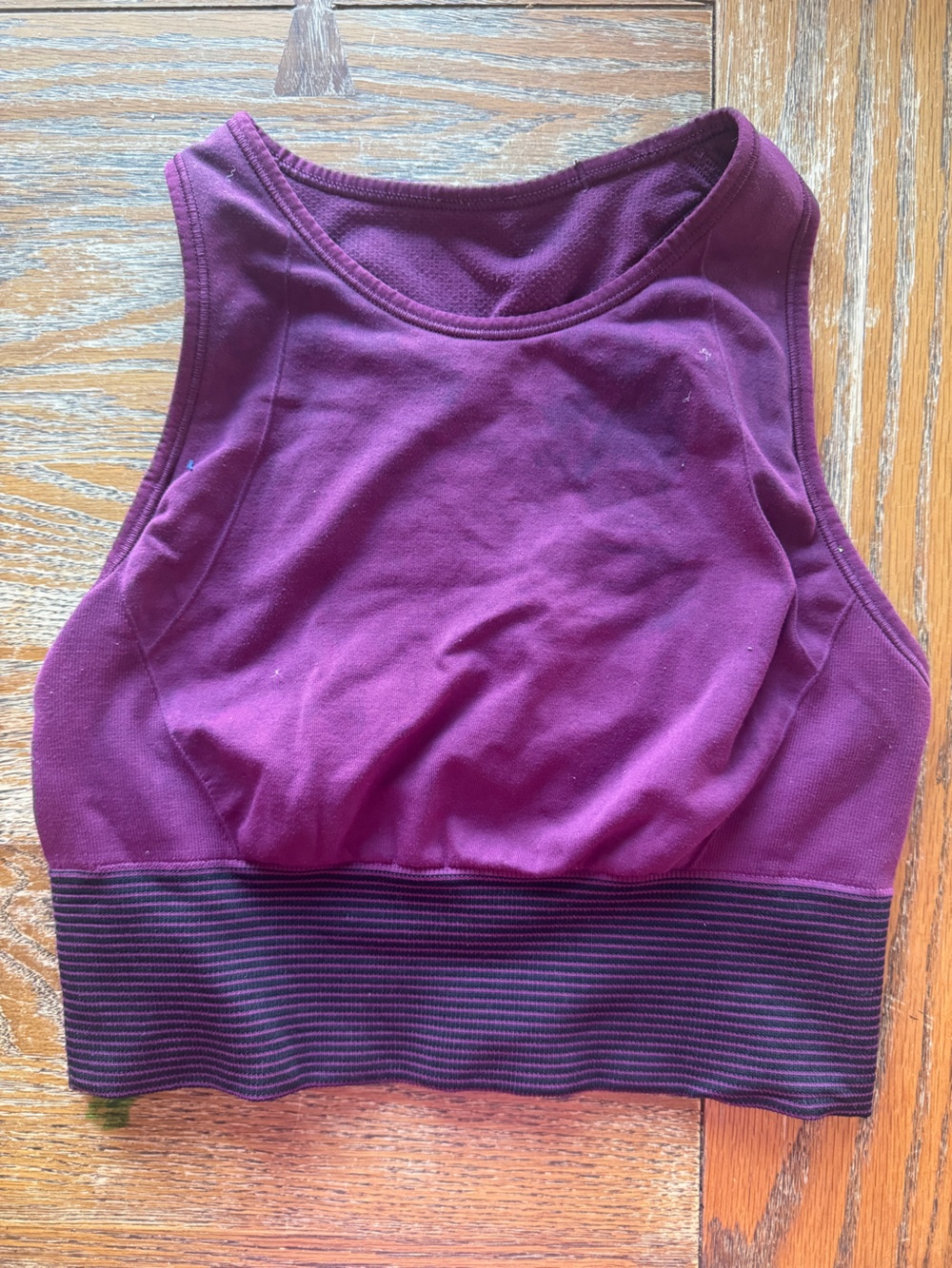 lululemon athletica Deep Plum Racerback Sports Bra with Ribbed Band